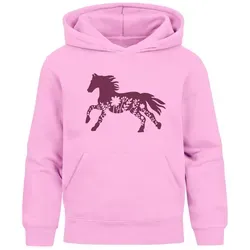 SpecialMe® Kinder Hoodie Mädchen Pferdemotiv Aufdruck Print Mädchengeschenke Geschenkidee rosa 140