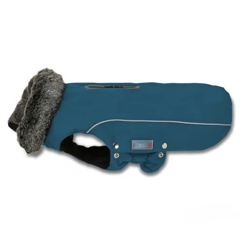Wolters Winterjacke Amundsen | Wintermantel für Hunde – warm, wasserdicht | Farbe Petrol | Gr. 34 (Rückenlänge 33-35 cm)