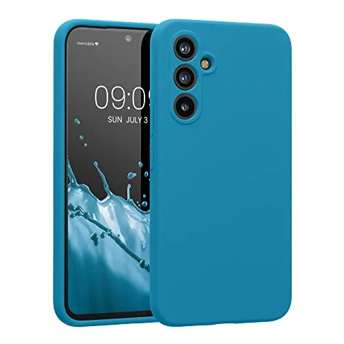 kwmobile Hülle kompatibel mit Samsung Galaxy A54 5G Hülle - A54 Case gummiert - Silikon Handyhülle - Schutzhülle Karibikblau