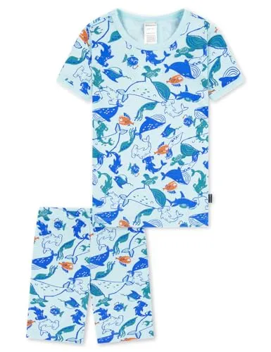 Schiesser Youth-Mens Jungen Pyjamaset, Multicolor 1_182569, 92 - Mädchenmode: Bequemes Pyjamaset aus 100% Organic Cotton mit süßem Schweinchen-Print und weicher Frottee-Schlafhose, perfekt für entspannte Nächte.