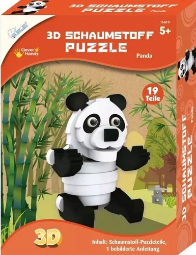 Bastelset 3D Puzzle Panda aus Schaumstoff