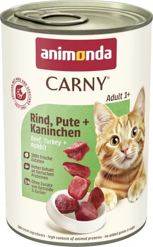 Animonda Carny Adult Katzennassfutter getreidefrei 400 g Rind, Pute & Kaninchen