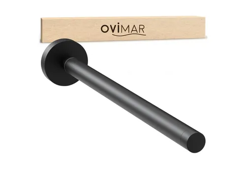 ovimar Teleskop-Handtuchhalter Moffen, Edelstahl Schwarz - Handtuchstangen, modern und funktional, ideal zur Platzersparnis im Badezimmer.