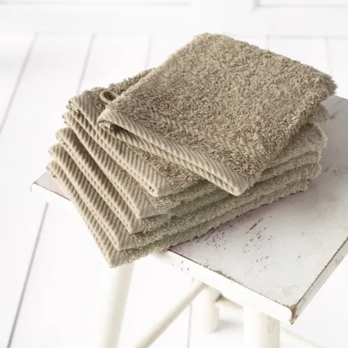 waschlappen Hélène21 x 15 cm Baumwolle taupe 6 Stück