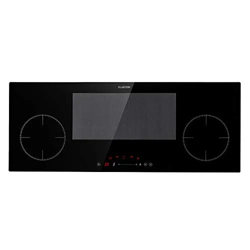 Klarstein Induktionskochfeld - 4-Platten Einbau-Kochfeld mit Touch-Display, starke 7000 W Leistung und innovative ThermoBoost-Funktion für schnelles Kochen