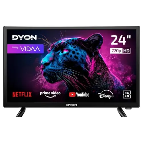 DYON Movie Smart 24 VX - 24 Zoll HD Smart TV mit Triple Tuner, integriertes WLAN und Zugriff auf Prime Video, Netflix, YouTube und mehr