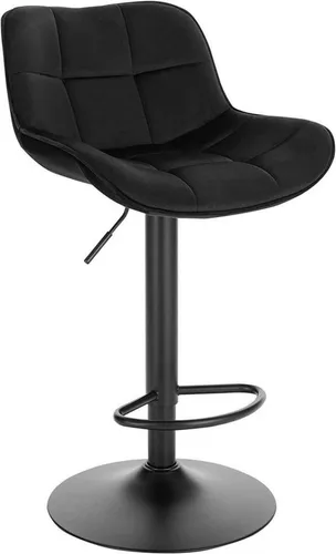 EUGAD Höhenverstellbarer Barhocker mit Samtbezug - Stylischer Barhocker aus Samt und Metall, 360° drehbar und höhenverstellbar von 62-84 cm, ideal für Kücheninseln und Bars.