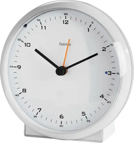 Hama Funkwecker 00186318 Elegance Pro - Wecker, elegantes Design in Weiß, mit präziser Funktechnologie für immer genaue Zeitangaben.