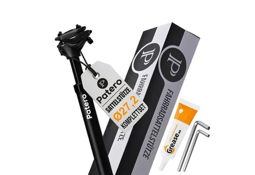 Patero Sattelstütze gefederte Sattelstütze, inkl. Montagepaste, Werkzeug & Anleitung