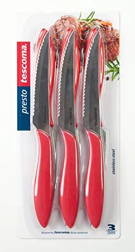 Tescoma Steakmesser PRESTO 12 cm, 6 St., rot