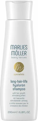 Marlies Möller Specialists Long Hair Life Hyaluron Shampoo 200 ml - Silikonfreies Shampoo für langes Haar, mit Hyaluronsäure und Koffein für kräftige, gesunde Kopfhaut und Haar. Fördert Haarwuchs und sorgt für zeitlos schönes Haar.