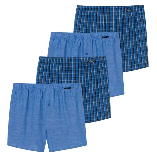 Herren Web-Boxershorts 4er Pack von SCHIESSER - Bequeme Herren Web-Boxershorts im praktischen 4er Pack. Aus hochwertiger Webware mit elastischem Bund für optimalen Tragekomfort. Ideal für den täglichen Gebrauch.