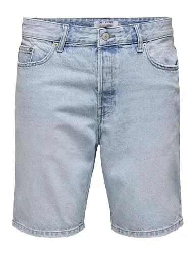 ONLY & SONS Jeansshorts ONSEDGE LB 2041 TAI DNM SHORTS NOOS - Herren-Shorts aus 100% Baumwolle, modisches Bermuda Design mit krempelbarem Beinabschluss für einen lässigen Look.