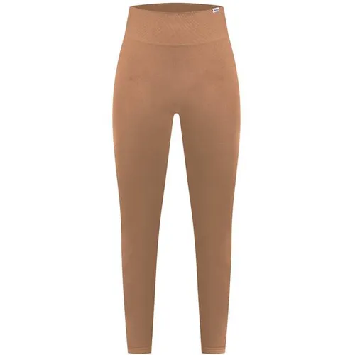 Smilodox Leggings Amaze Pro High Waist mit Scrunch-Effekt - Hochwertige Sport- und Yogahose in Hellbraun, figurformend und blickdicht. Ideal für Fitness und Yoga, mit hohem Bund für optimalen Tragekomfort und Bewegungsfreiheit.
