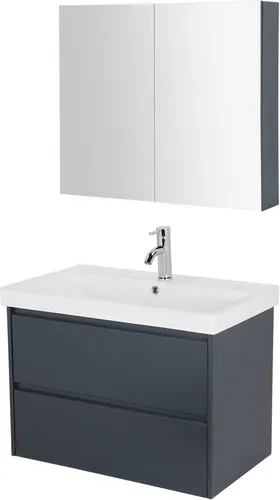 welltime Badmöbel-Set Clarence schwarz von welltime