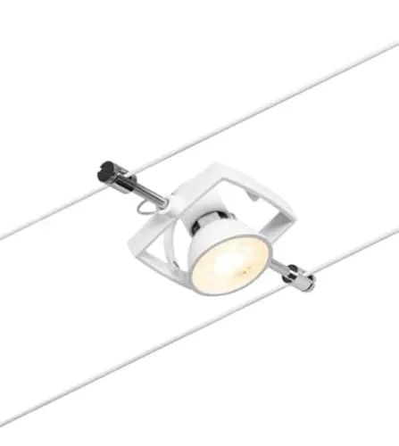 Paulmann Niedervolt-Seilsystem-Leuchte GU5.3 Weiß (matt), Chrom
