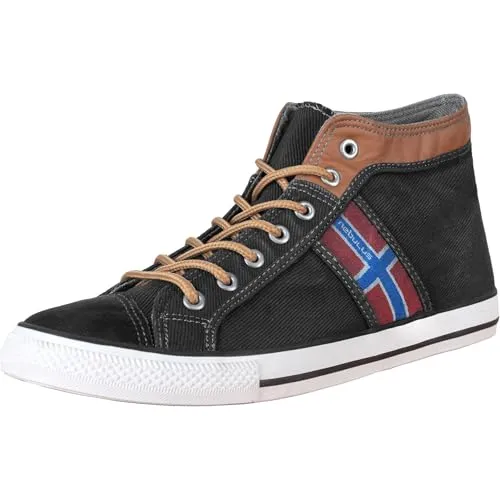 Nebulus Herren Sneaker Utah High, Ledersneaker, Turnschuhe (schwarz, EU Schuhgrößensystem, Erwachsene, Numerisch, M, 46)