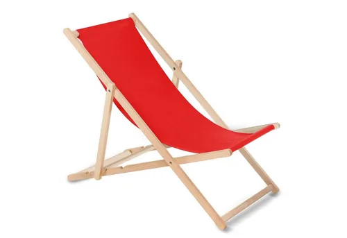 Liegestuhl aus Buchholz ohne Armlehne - Sonnenliege für Garten & Balkon - Hochwertiger Liegestuhl aus Buchenholz mit 3-stufiger Verstellung und Sicherung gegen ungewolltes Zusammenklappen. Ideal für entspannte Sommertage, Tragkraft bis 110 kg.