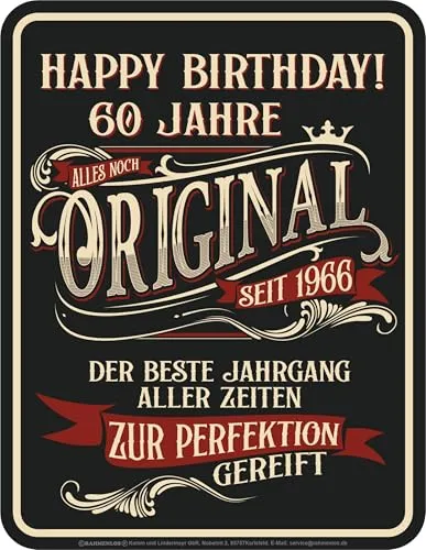 Produktbild Deko Blechschild 1965: Der beste Jahrgang zum 60. Geburtstag