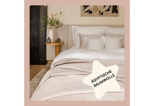 Amqua Luxus Mako Satin Bettwäsche-Set in weiß von Amqua