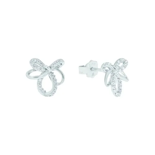 Amor Paar Ohrstecker Schleife mit Zirkonia, 2039965 - Elegante Ohrstecker aus 925 Sterling Silber mit funkelnden Zirkonia, ideal für jeden Anlass. Perfekt für modebewusste Damen, die stilvollen Schmuck zu erschwinglichen Preisen suchen.