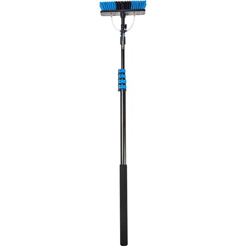 Heissner Teleskop Solar Panel Cleaner Bürste mit Wasseranschluss, 460cm - Haushaltsreiniger & Staubsauger - Ideal zur Reinigung von Solaranlagen und schwer zugänglichen Glasflächen, steigert die Effizienz Ihrer Solarmodule.