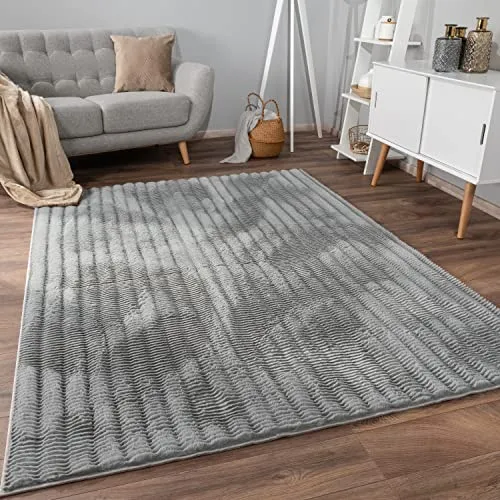 Paco Home Hochflor Teppich 160x220 cm - Weich und Modern - Teppich für Wohnzimmer und mehr, aus 100% Polyester, schadstoffgeprüft und pflegeleicht. Ideal für eine gemütliche Wohlfühl-Atmosphäre in jedem Raum.