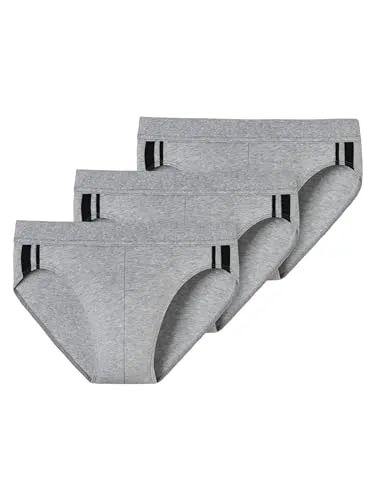 Schiesser Herren 3 Pack Softbund Und Streifen - 95/5 Organic Slip - Herren-Slips aus der beliebten 