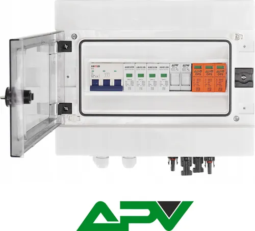 Solar Anschlusskasten 1-String AC DC 1000V 32A Überspannungsschütz T2 Photovoltaik IP65 Generatoranschlusskasten 12-Module mit MC4 Solarstecker PV-Anlage
