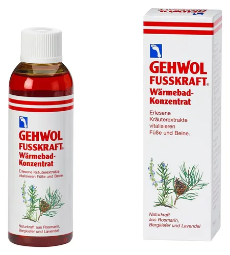 GEHWOL FUSSKRAFT Wärmebad-Konzentrat 150 ml - Revitalisierendes Fußbad mit wertvollen Inhaltsstoffen wie Avocado und Ingwer. Ideal für entspannende Momente und zur Pflege der Füße. Inklusive 1-2 Gratisproben!