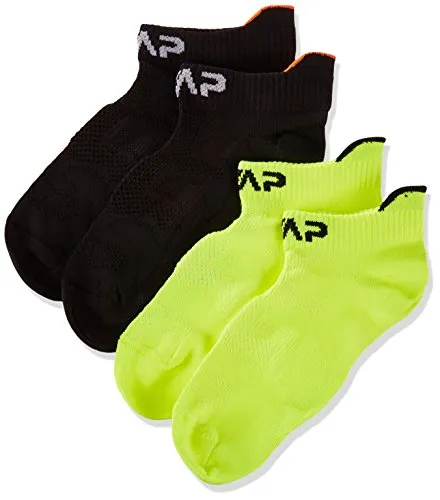 CMP Kinder Socken Füßlinge, Yellow Fluo-Nero, 28/30, 3I96874