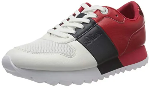s.Oliver Damen 5-5-23662-24 Sneaker, Weiß (White Comb. 110)
