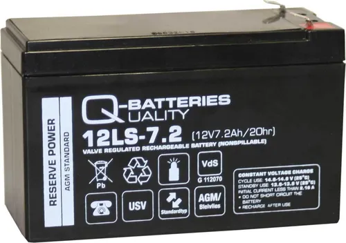 Ersatzakku für Alarmzentrale Telenot compact 80 AGM Batterie 12V 7,2Ah mit VdS