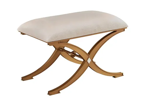 Luxus Pouf Fußhocker 80x45cm – Modern und Bequem - Eleganter Polsterhocker in Beige, ideal für Wohnzimmer oder Schlafzimmer. Mit stabiler Holzstruktur und mittelweicher Polsterung für optimalen Sitzkomfort.