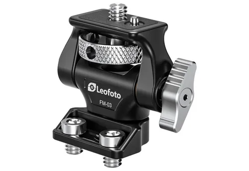 Leofoto Camera Cage Monitorhalterung FM-03 - Stative für die Montage von Monitoren an Camera Cages, 360° drehbar und 180° neigbar, aus korrosionsbeständigem Aluminium für hohe Stabilität.