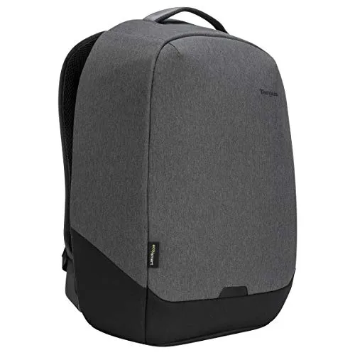 Targus TBB58802GL 15,6 Cypress Security Rucksack - Grau, aus 17 recycelten Kunststoffflaschen, sicherer Diebstahlschutz und komfortables Design