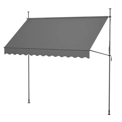 Balkonmarkise Höhenverstellbar 3m Anthrazit von Thanaddo