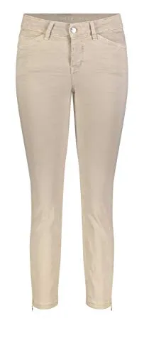 MAC JEANS Damen DREAM CHIC Jeans, Smooth Beige 214w, W34/L27 - Stylische Damenjeans im Slim Fit mit normaler Leibhöhe, ideal für jeden Anlass und perfekt kombinierbar.