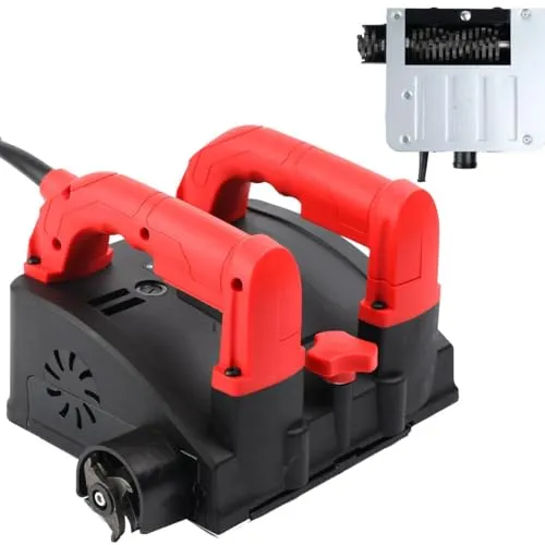 CDZHLTG Betonfräse 1200W Walzenfräse Sanierungsfräse Putzfräse Elektrischer Wandhobel Profi Betonschleifer Betonfräse Sanierungsfräse Schleifer Putzfräse Renovierungsfräse Mauerfräse 4000 U/min 1-4 mm