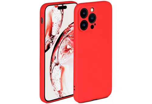 ONEFLOW Handyhülle für iPhone 14 Pro Max Hülle Silikon Soft Case Erdbeer Rot 6,7 Zoll, Silikonhülle Cover Dünn Handytasche TPU Schutzhülle mit Kameraschutz