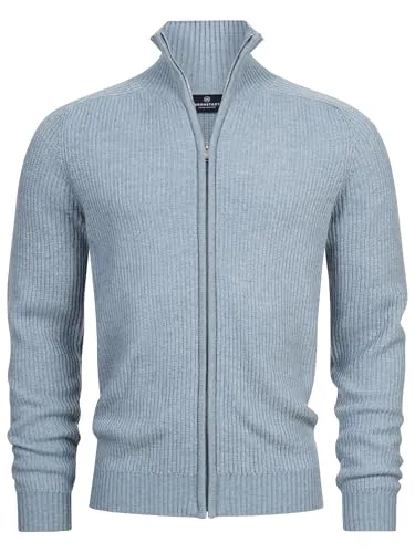 Produktbild KRONSTADT Herren KSDorsey Zip Cardigan Knit – Klassische Übergangsjacke aus Wollmix