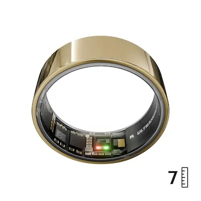 Ultrahuman AIR Smart Ring, Bionic Gold - Pulsuhren & Tracker mit fortschrittlicher Gesundheitsüberwachung: Schlafanalyse, Herzfrequenz-Tracking und bis zu 6 Tage Akkulaufzeit für optimalen Tragekomfort.