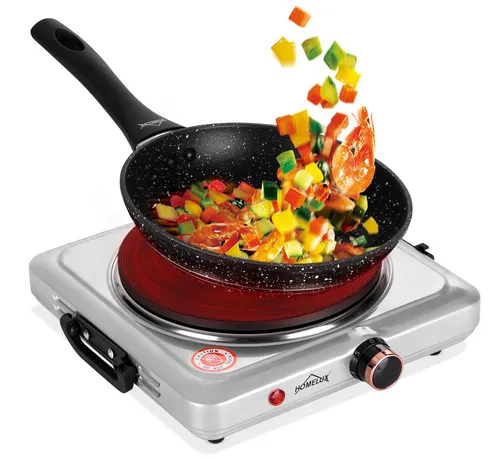 Homelux Kochplatte 1500W mit Klappbaren Griffen