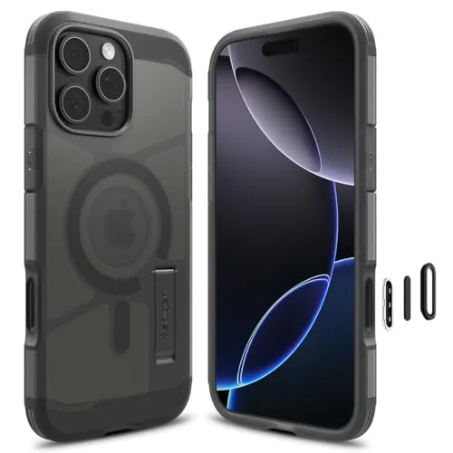 Tough Armor T MagSafe frost black - iPhone 16 Pro Max - Handyhüllen, stoßfestes Design und kompatibel mit MagSafe Zubehör für optimalen Schutz und Funktionalität.