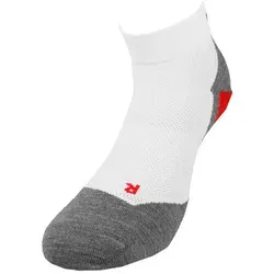 Falke RU5 Race Short Laufsocken Herren - Weiß, Grau, Größe 42-43 - Herrensocken für Wettkampf, ultraleicht mit Meshzonen für schnelle Rücktrocknung und optimale Kühlung, ideal für maximale Leistung.