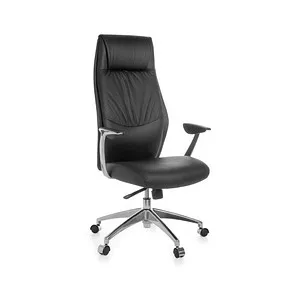 AMSTYLE Chefsessel SPM1.141 - Eleganter Bürostuhl aus Echt Leder - Bürostuhl mit Echt Lederbezug, belastbar bis 120 kg. Ergonomische Rückenlehne und Kopfstütze für höchsten Komfort, ideal für lange Arbeitstage.