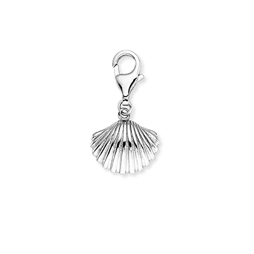 Engelsrufer Damen Charm Anhänger Aloha Muschel Silber - Clasp Charms für Damen, aus hochwertigem Sterling Silber mit Karabinerverschluss, nickelfrei und ideal für Allergiker, verleiht jedem Outfit einen maritimen Touch.