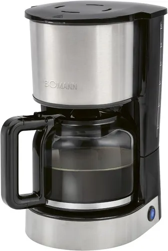 BOMANN Filterkaffeemaschine KA 6071 CB - Kaffeemaschine für 12-14 Tassen, Edelstahlfront, Nachtropfsicherung und praktische Warmhalteplatte für perfekten Kaffeegenuss.