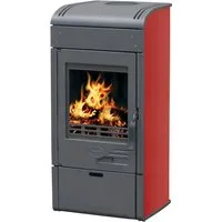 Plamen Kaminofen Gusskaminofen Vesta rot, 9,00 kW – effizient und langlebig