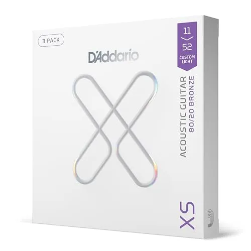 Daddario XSABR1152-3P Saitensatz - Instrumentenzubehör; 3er Set Saitensatz für Westerngitarre mit langlebiger Coated Polymer-Beschichtung für optimalen Klang und Spielkomfort.